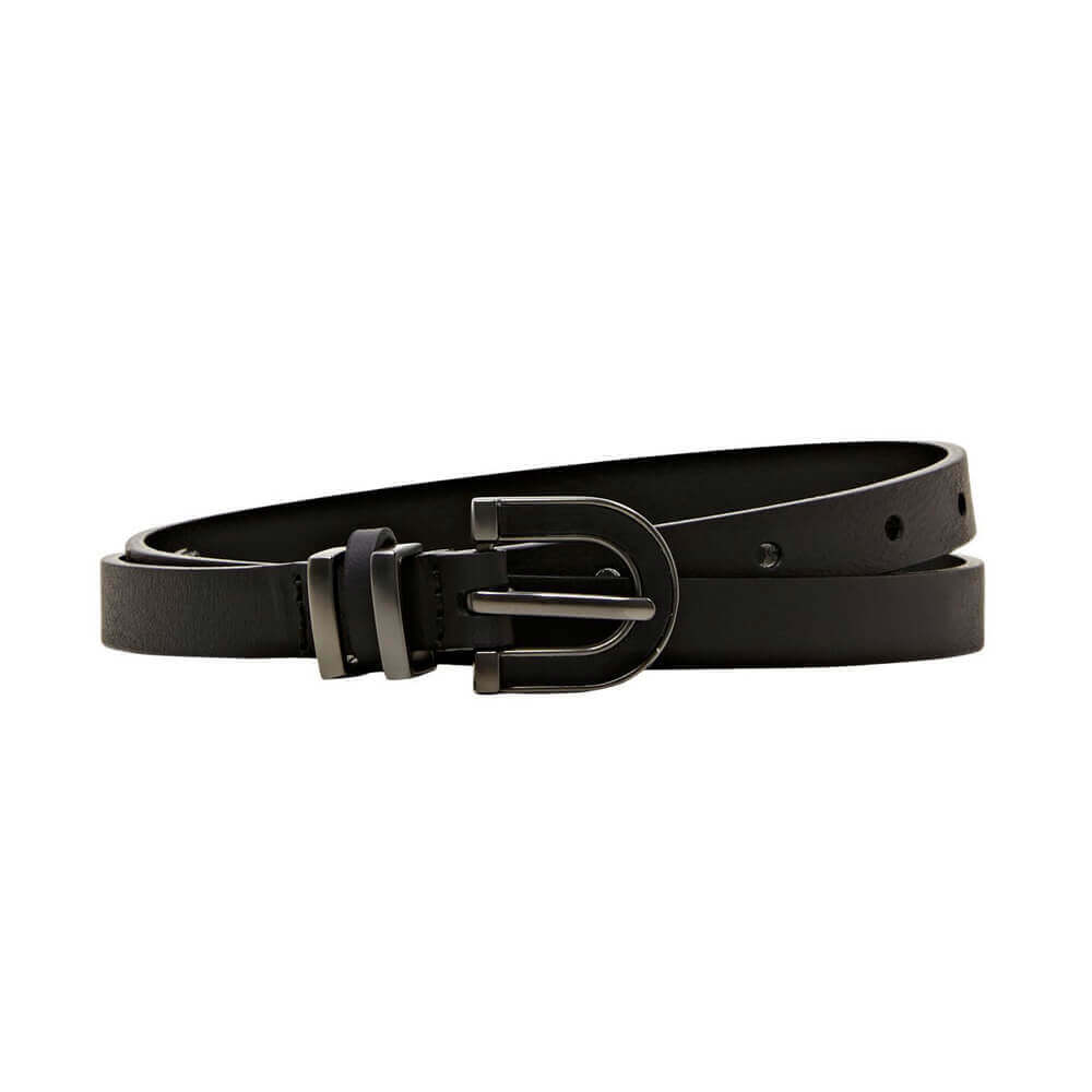 Esprit Nahla Black Slim Leather Belt